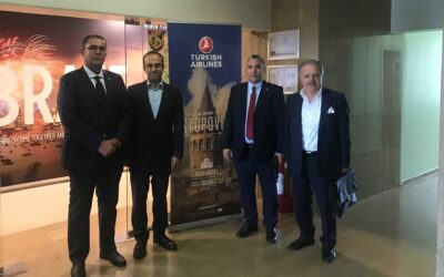 أعضاء لجنة إدارة الغرفة يجتمعون بمسؤول الخطوط الجوية التركية لمنطقة شمال افريقيا