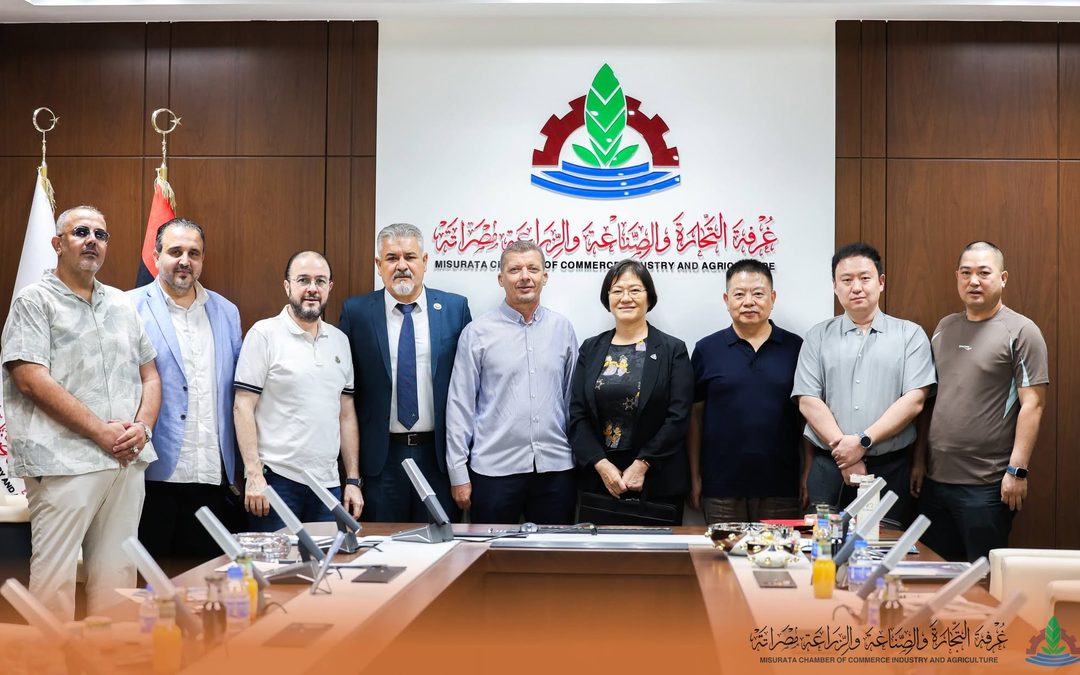 غرفة التجارة والصناعة والزراعة مصراتة تستقبــل وفــد الغرفــة التجاريـة الصينيـة للصناعـات البتروليـة