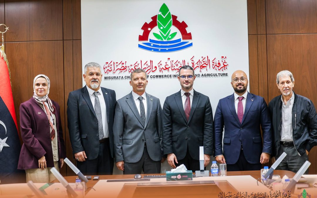 غرفة التجارة والصناعة والزراعة مصراتة تستقبل ” شون شيركوب “القائم بالأعمال لسفارة جمهورية مالطا لدى ليبيا